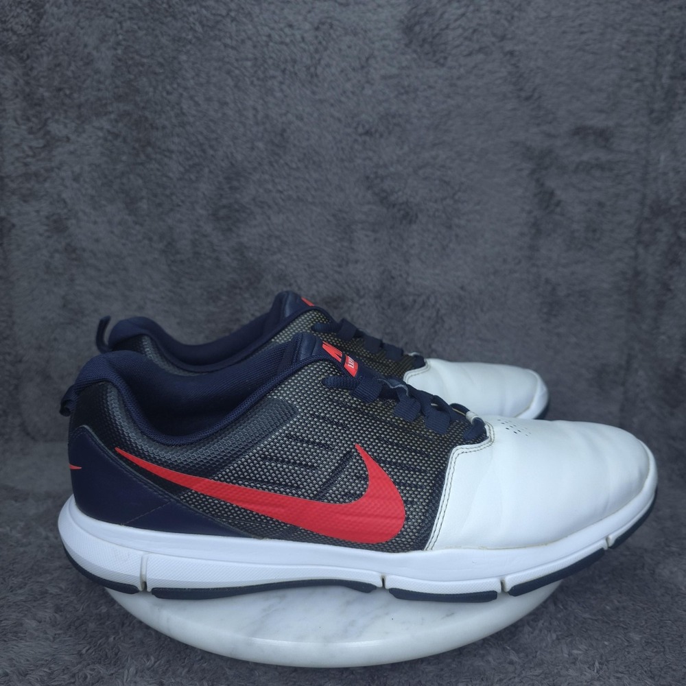 Nike Explorer STR Shoes Mens Size 10.5 White Navy Red Golf Sneakers 704694-102